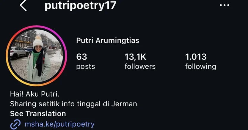putripoetry17 — 13,1 ribu follower di Instagram